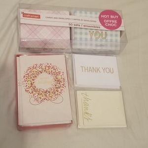 Bundle of thank you cards and Christmas cards